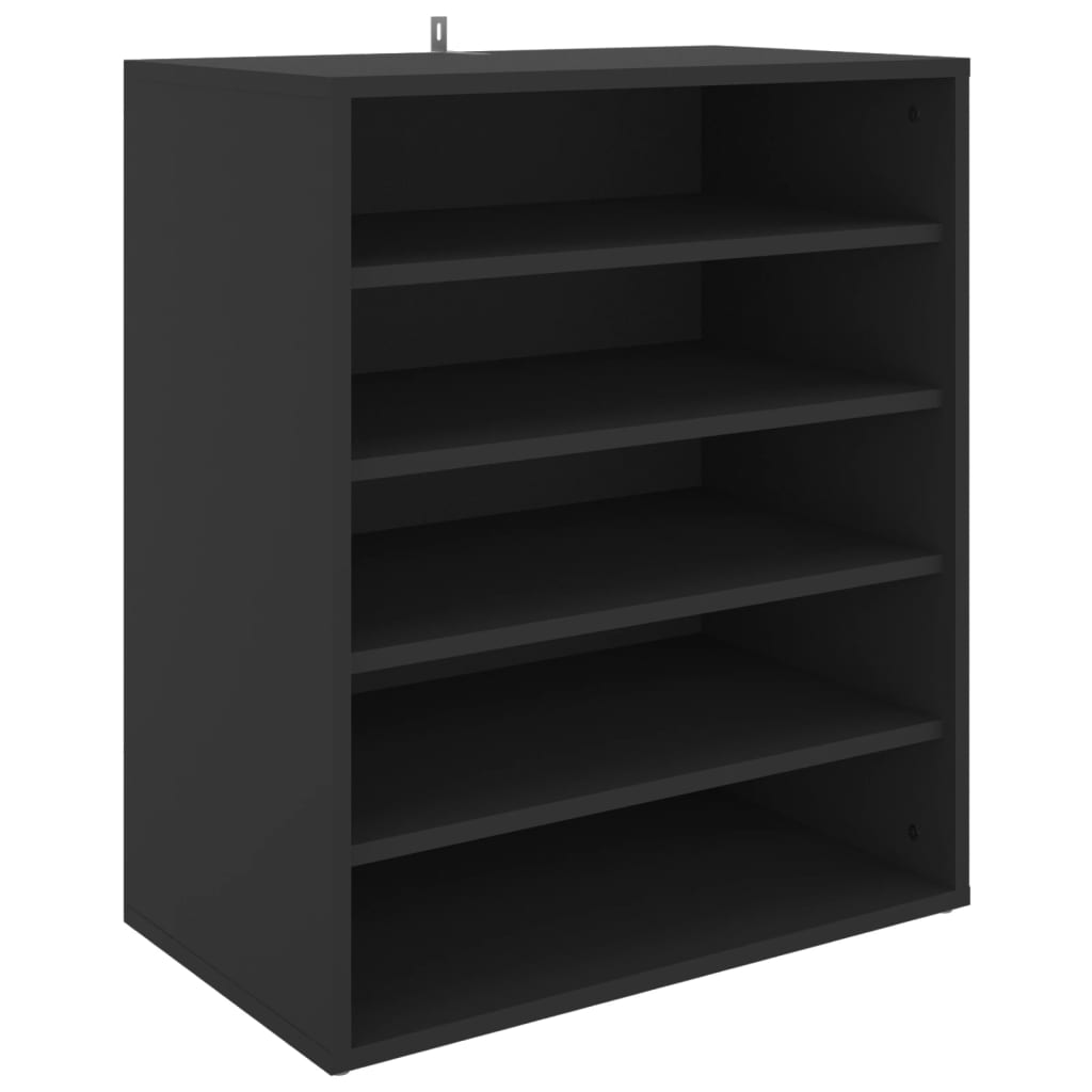Shoe Cabinet Black 60x35x70 cm Engineered Wood - Bargainia.com - 