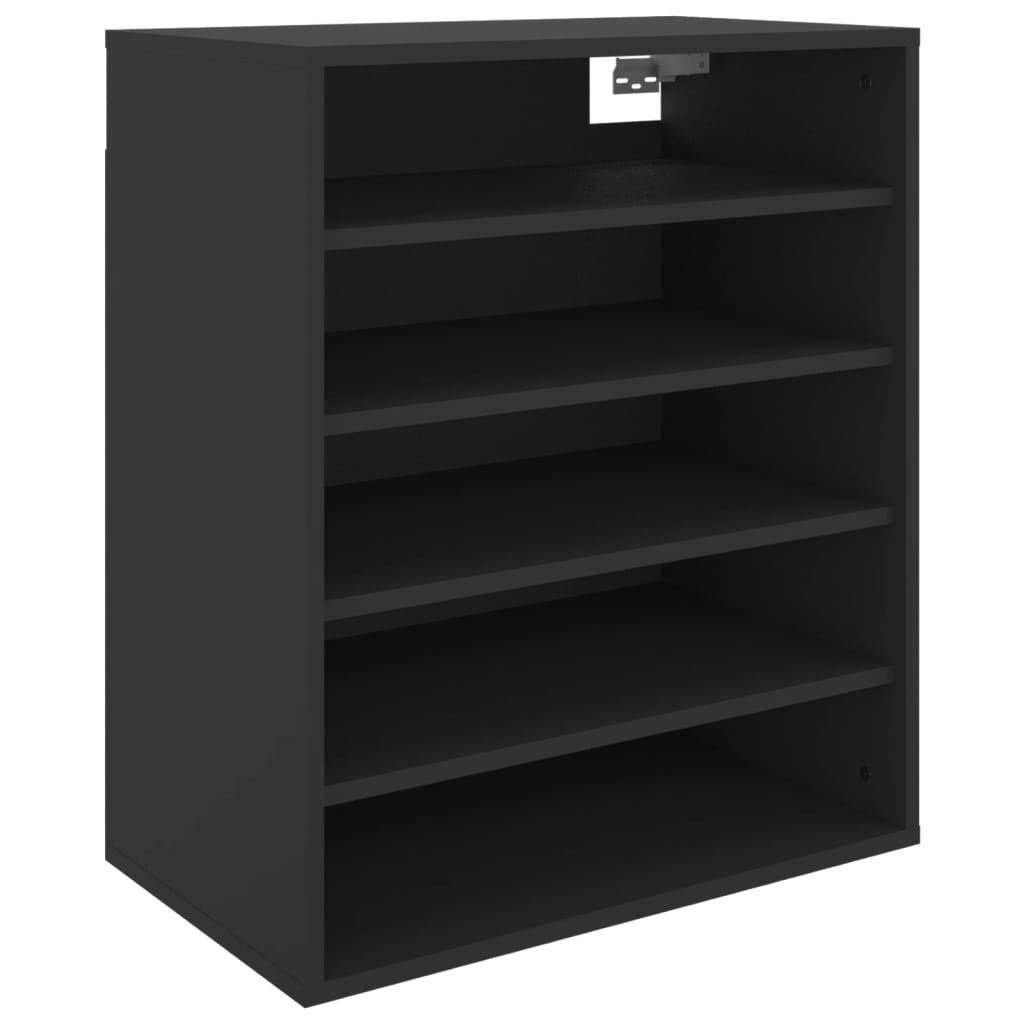 Shoe Cabinet Black 60x35x70 cm Engineered Wood - Bargainia.com - 