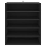 Shoe Cabinet Black 60x35x70 cm Engineered Wood - Bargainia.com - 