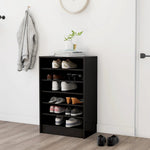 Shoe Cabinet Black 60x35x92 cm Engineered Wood - Bargainia.com - 
