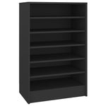 Shoe Cabinet Black 60x35x92 cm Engineered Wood - Bargainia.com - 