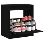 Shoe Cabinet Black 60x42x69 cm Engineered Wood - Bargainia.com - 