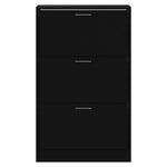 Shoe Cabinet Black 63x24x103 cm Engineered Wood - Bargainia.com - 