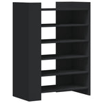 Shoe Cabinet Black 74.5x37.5x100 cm Engineered Wood - Bargainia.com - 
