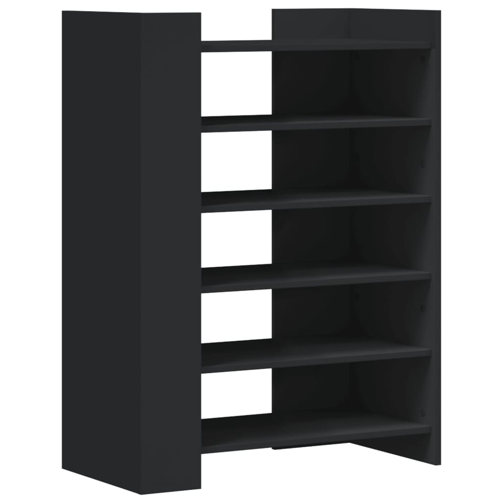 Shoe Cabinet Black 74.5x37.5x100 cm Engineered Wood - Bargainia.com - 