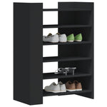 Shoe Cabinet Black 74.5x37.5x100 cm Engineered Wood - Bargainia.com - 