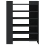 Shoe Cabinet Black 74.5x37.5x100 cm Engineered Wood - Bargainia.com - 