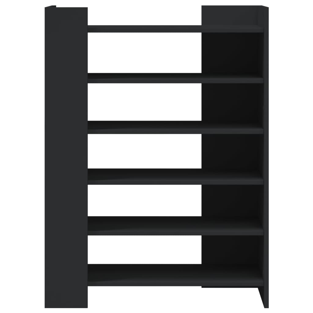 Shoe Cabinet Black 74.5x37.5x100 cm Engineered Wood - Bargainia.com - 