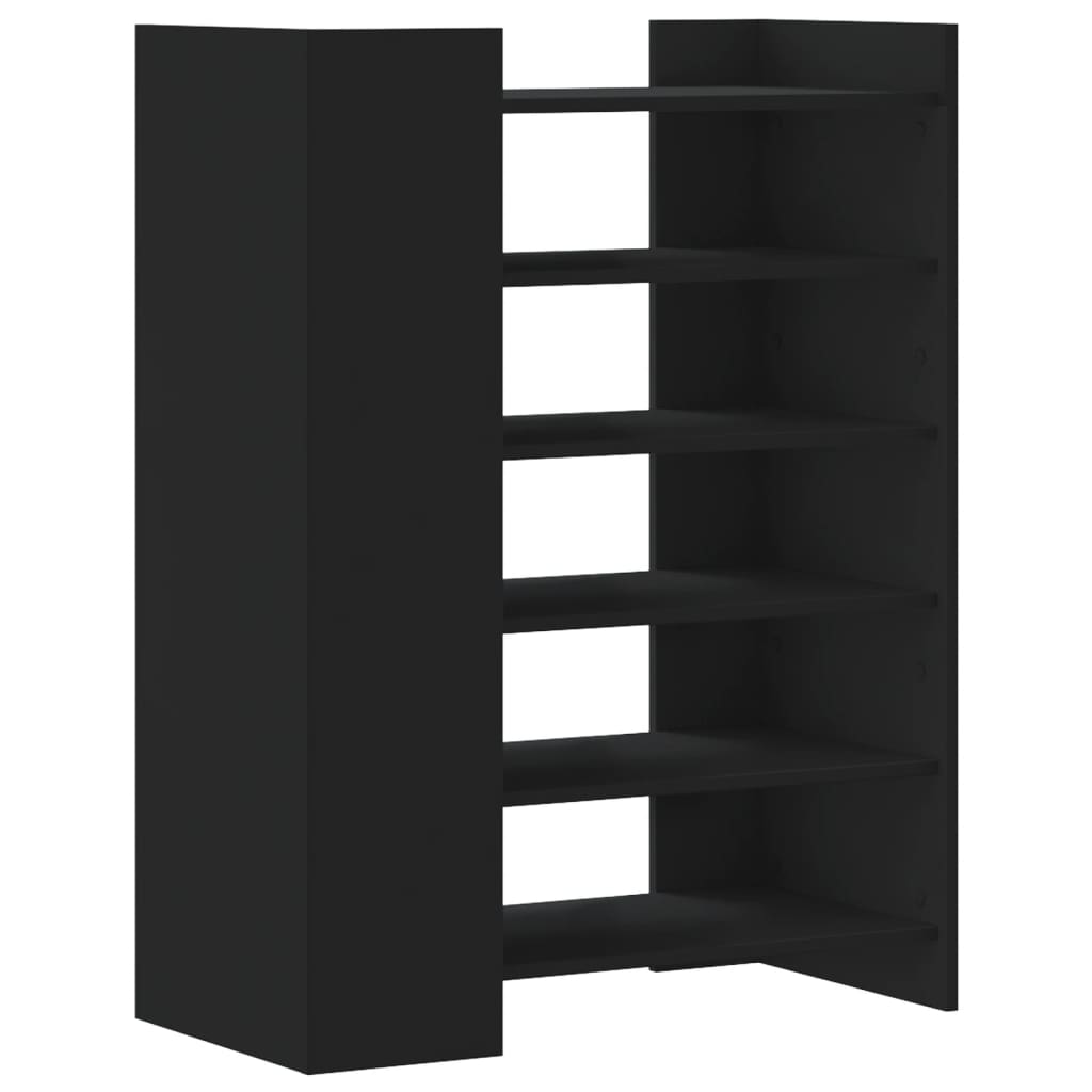 Shoe Cabinet Black 74.5x37.5x100 cm Engineered Wood - Bargainia.com - 