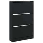 Shoe Cabinet Black 80x21x125.5 cm Engineered Wood - Bargainia.com - 