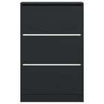 Shoe Cabinet Black 80x21x125.5 cm Engineered Wood - Bargainia.com - 