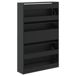 Shoe Cabinet Black 80x21x125.5 cm Engineered Wood - Bargainia.com - 