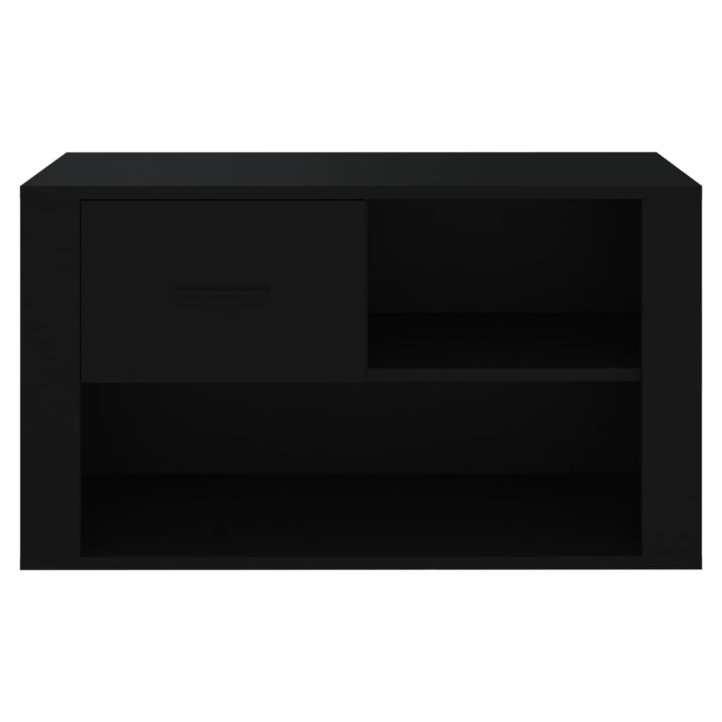 Shoe Cabinet Black 80x35x45 cm Engineered Wood - Bargainia.com - 