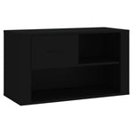 Shoe Cabinet Black 80x35x45 cm Engineered Wood - Bargainia.com - 
