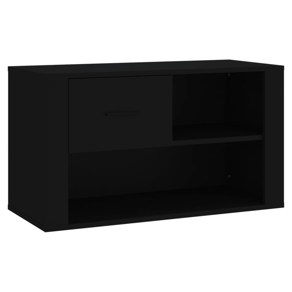 Shoe Cabinet Black 80x35x45 cm Engineered Wood - Bargainia.com - 