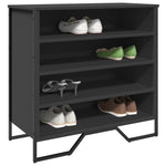 Shoe Cabinet Black 80x38x78 cm Engineered Wood - Bargainia.com - 