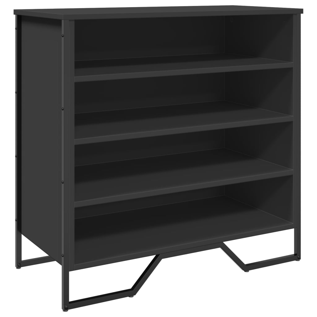 Shoe Cabinet Black 80x38x78 cm Engineered Wood - Bargainia.com - 