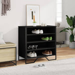 Shoe Cabinet Black 80x38x78 cm Engineered Wood - Bargainia.com - 