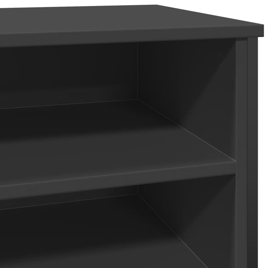 Shoe Cabinet Black 80x38x78 cm Engineered Wood - Bargainia.com - 