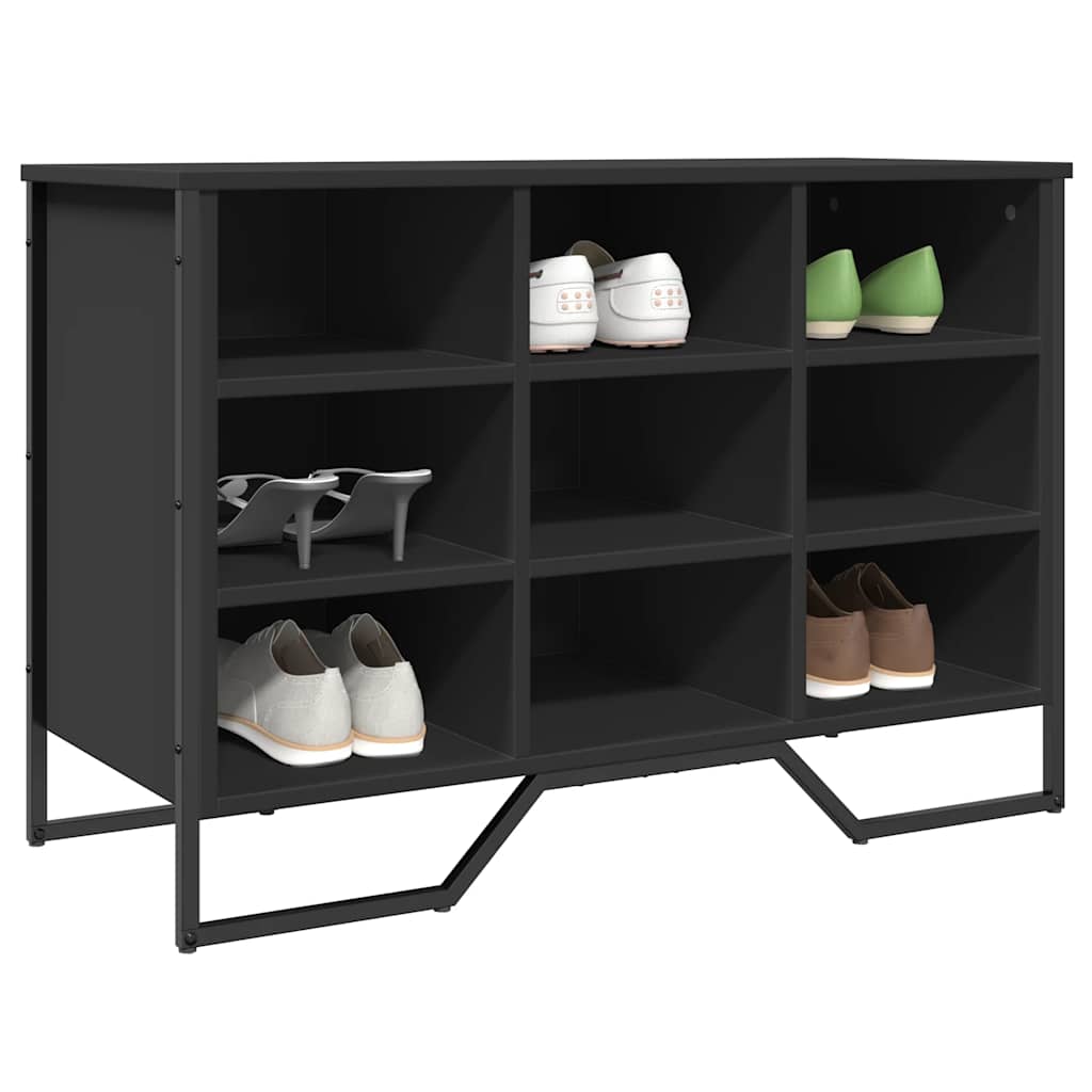 Shoe Cabinet Black 90x38x61.5 cm Engineered Wood - Bargainia.com - 