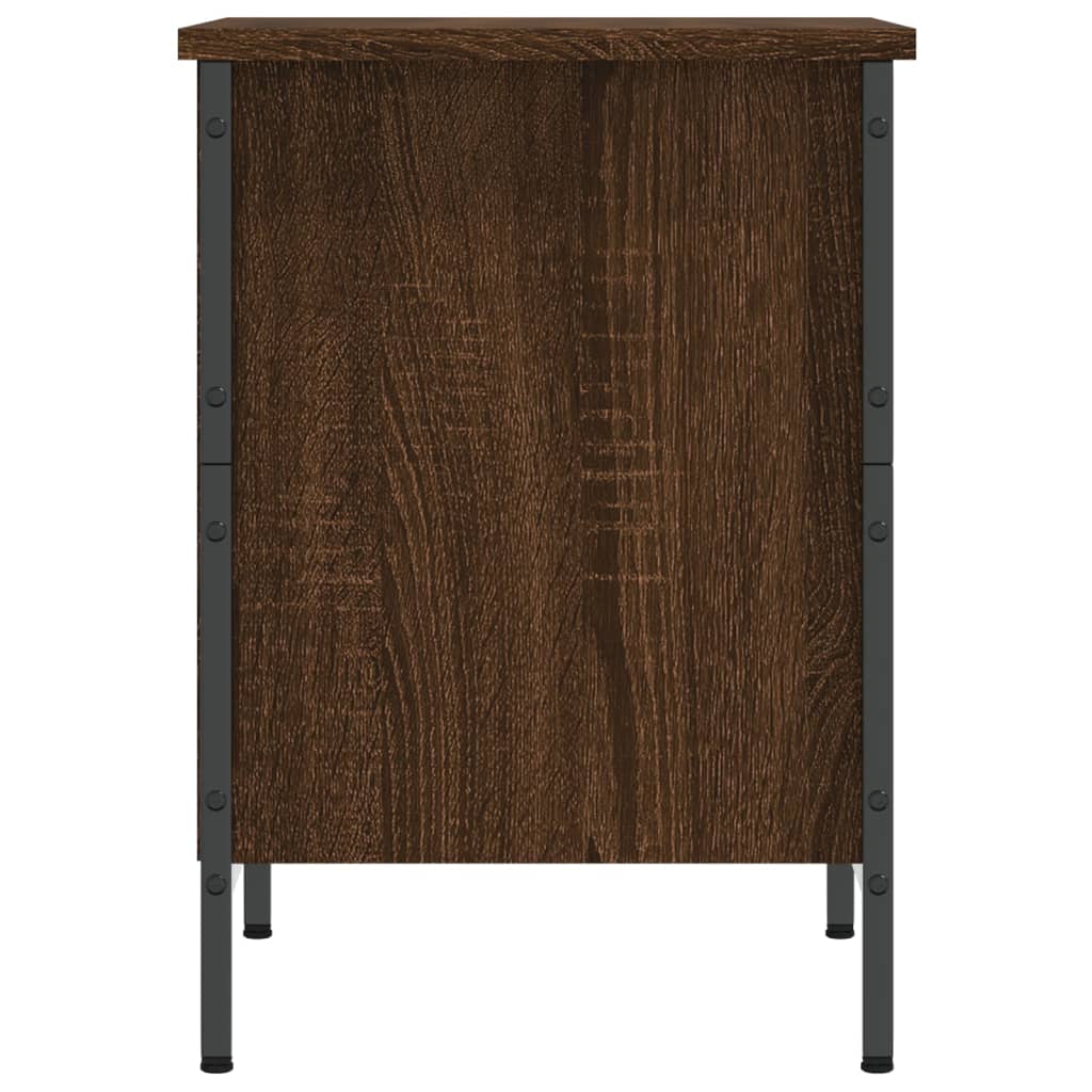 Shoe Cabinet Brown Oak 38x35x50 cm Engineered Wood - Bargainia.com - 