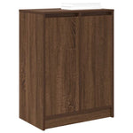 Shoe Cabinet Brown Oak 57x34x76 cm Engineered Wood - Bargainia.com - 