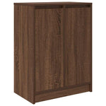 Shoe Cabinet Brown Oak 57x34x76 cm Engineered Wood - Bargainia.com - 