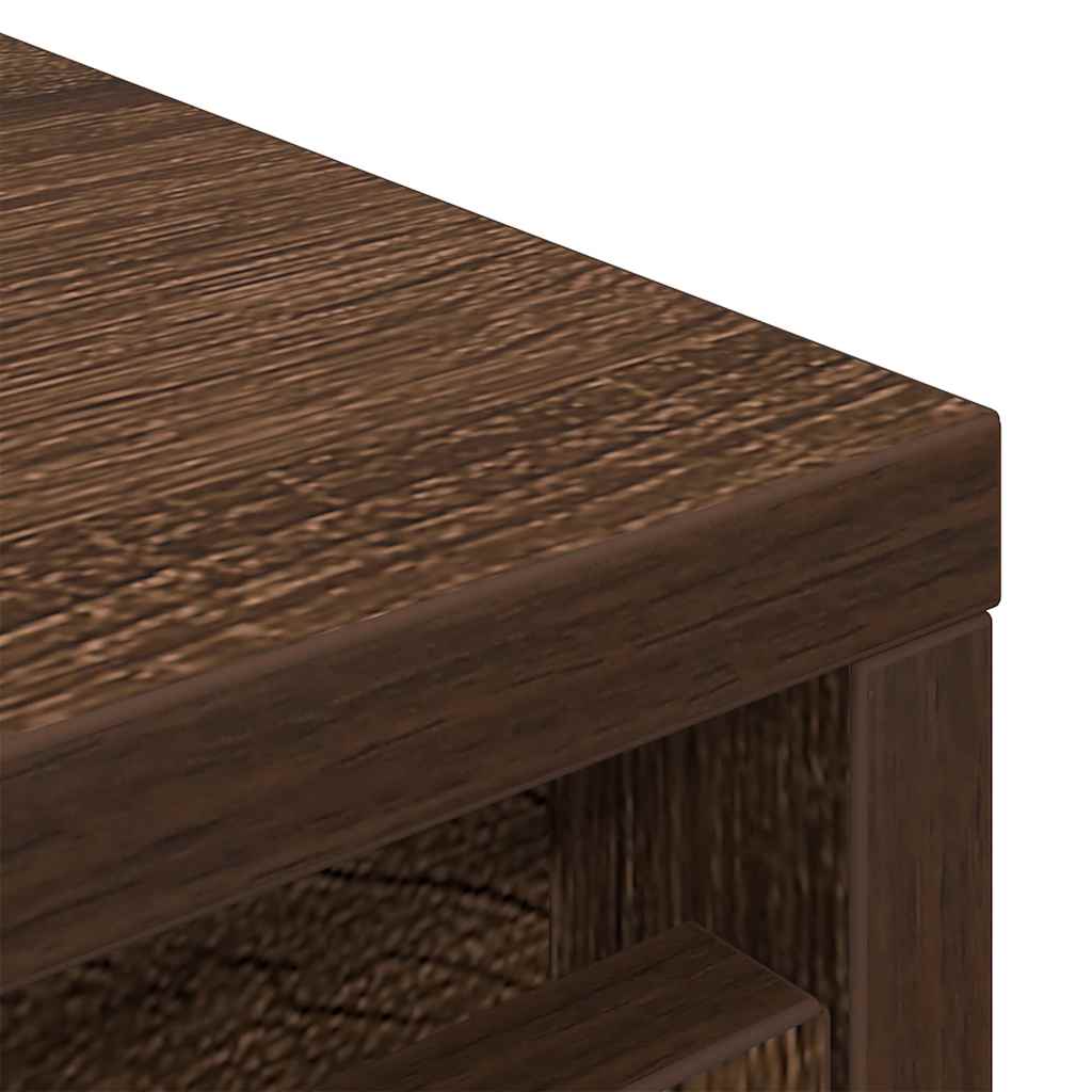 Shoe Cabinet Brown Oak 57x34x76 cm Engineered Wood - Bargainia.com - 