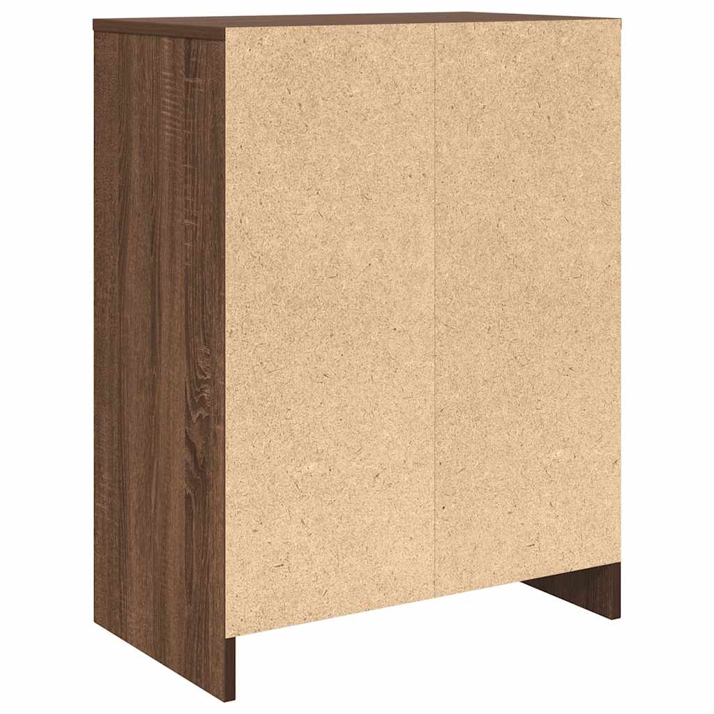 Shoe Cabinet Brown Oak 57x34x76 cm Engineered Wood - Bargainia.com - 