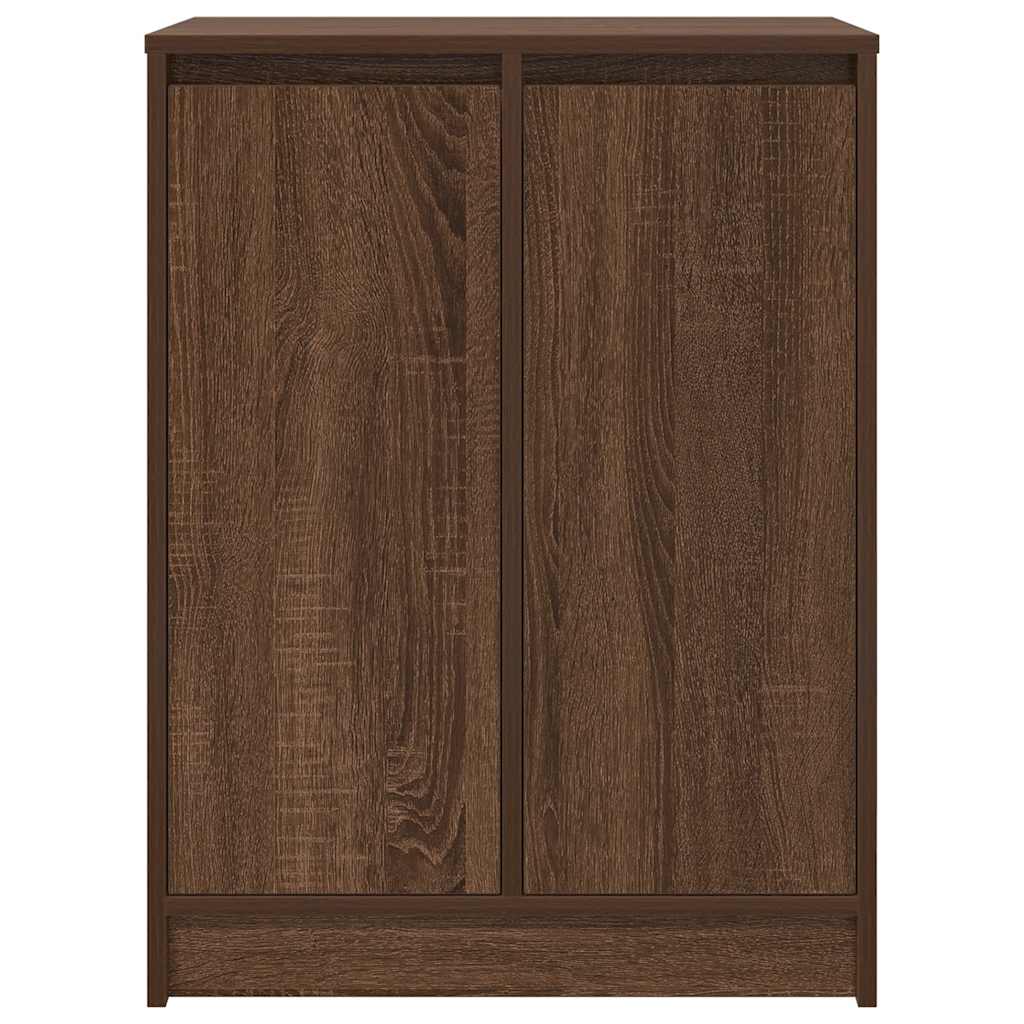 Shoe Cabinet Brown Oak 57x34x76 cm Engineered Wood - Bargainia.com - 