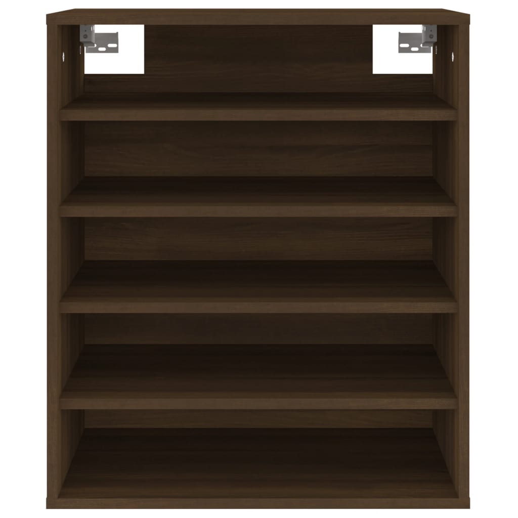 Shoe Cabinet Brown Oak 60x35x70 cm Engineered Wood - Bargainia.com - 
