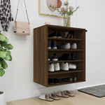 Shoe Cabinet Brown Oak 60x35x70 cm Engineered Wood - Bargainia.com - 