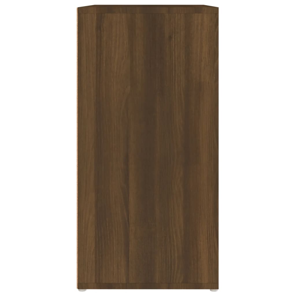 Shoe Cabinet Brown Oak 60x35x70 cm Engineered Wood - Bargainia.com - 