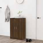 Shoe Cabinet Brown Oak 60x35x92 cm Engineered Wood - Bargainia.com - 