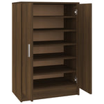 Shoe Cabinet Brown Oak 60x35x92 cm Engineered Wood - Bargainia.com - 