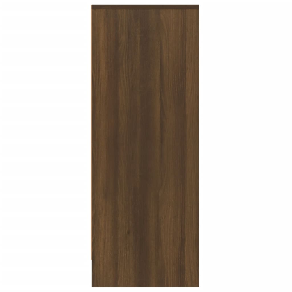 Shoe Cabinet Brown Oak 60x35x92 cm Engineered Wood - Bargainia.com - 