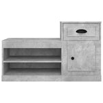 Shoe Cabinet Concrete Grey 100x42x60 cm Engineered Wood - Bargainia.com - 