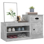 Shoe Cabinet Concrete Grey 100x42x60 cm Engineered Wood - Bargainia.com - 