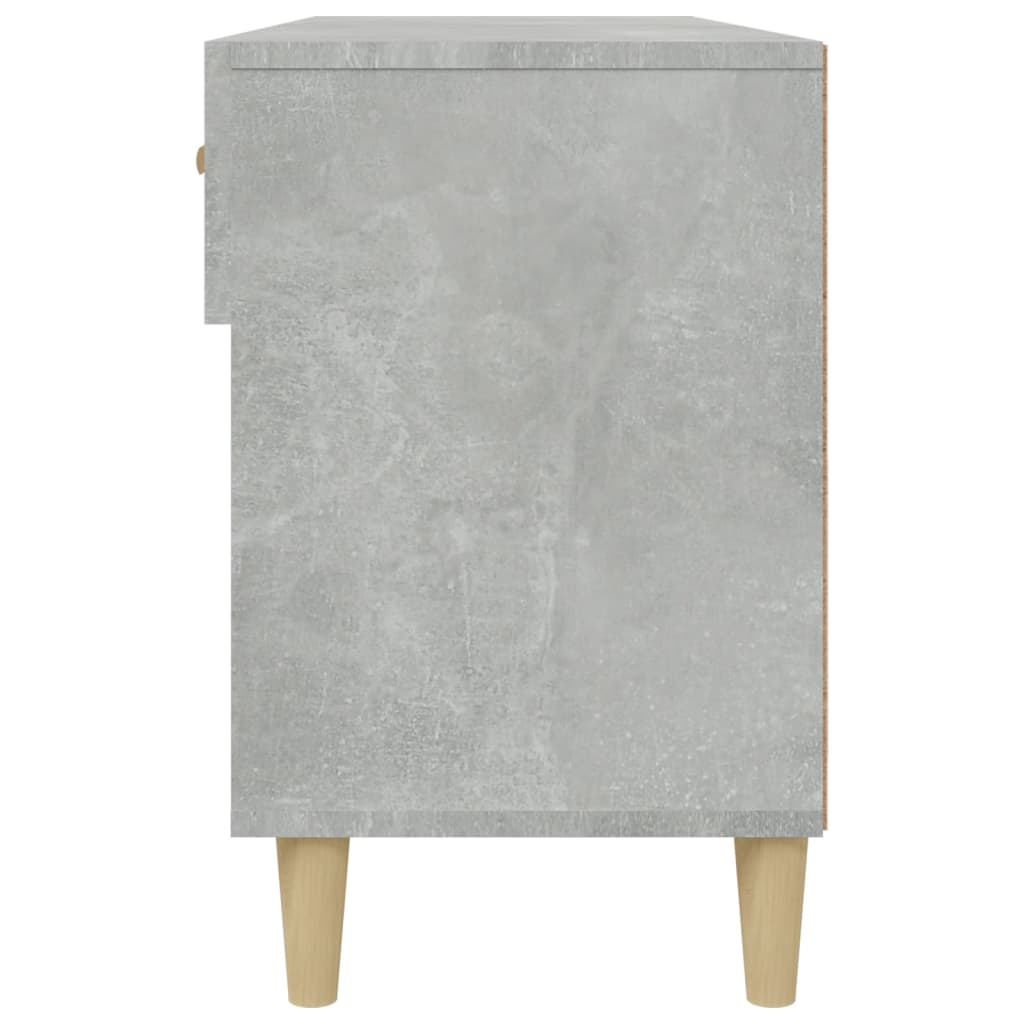 Shoe Cabinet Concrete Grey 102x35x55 cm Engineered Wood - Bargainia.com - 