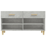 Shoe Cabinet Concrete Grey 102x35x55 cm Engineered Wood - Bargainia.com - 