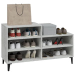 Shoe Cabinet Concrete Grey 102x36x60 cm Engineered Wood - Bargainia.com - 