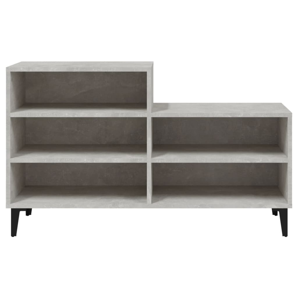 Shoe Cabinet Concrete Grey 102x36x60 cm Engineered Wood - Bargainia.com - 