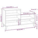 Shoe Cabinet Concrete Grey 102x36x60 cm Engineered Wood - Bargainia.com - 