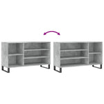 Shoe Cabinet Concrete Grey 102x36x60 cm Engineered Wood - Bargainia.com - 