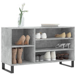 Shoe Cabinet Concrete Grey 102x36x60 cm Engineered Wood - Bargainia.com - 