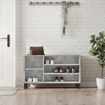 Shoe Cabinet Concrete Grey 102x36x60 cm Engineered Wood - Bargainia.com - 
