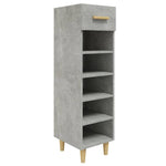 Shoe Cabinet Concrete Grey 30x35x105 cm Engineered Wood - Bargainia.com - 