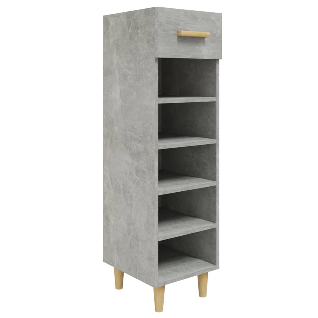 Shoe Cabinet Concrete Grey 30x35x105 cm Engineered Wood - Bargainia.com - 