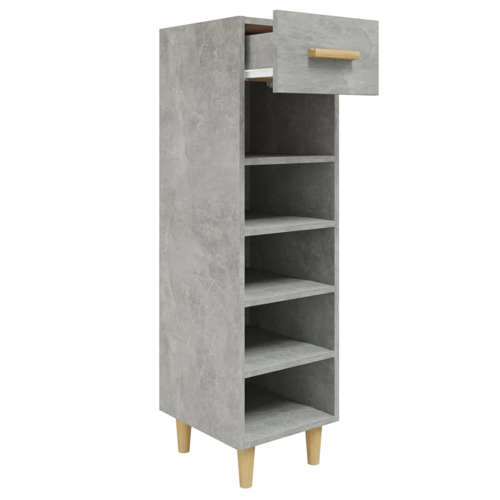 Shoe Cabinet Concrete Grey 30x35x105 cm Engineered Wood - Bargainia.com - 
