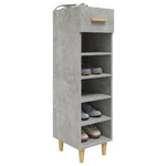 Shoe Cabinet Concrete Grey 30x35x105 cm Engineered Wood - Bargainia.com - 